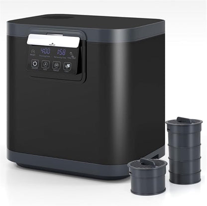 Electric Kitchen Composter with Activated Carbon Filters, LED Display & Auto Cycle for Food Waste Reduction and Odor Control