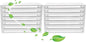 Aluminum Air Conditioner Fence Set of 2, Louvered Outdoor AC Unit Cover, Decorative Privacy Screen, Weatherproof and Anti-Theft (White 110x60x80cm/43x24x32in)