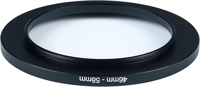 46mm to 58mm Step-Up Ring Filter Adapter for All Brands UV ND CPL Metal Ring Step-Up Rings Adapter Filter (46mm-58mm)
