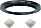 42mm Lens to 49mm Camera Lens Adapter 42mm to 49mm Step Up Ring Adapter Ring for All Brands of UV ND CPL, with Premium Lens Wiping Cloth 2 Pack (42mm-49mm)