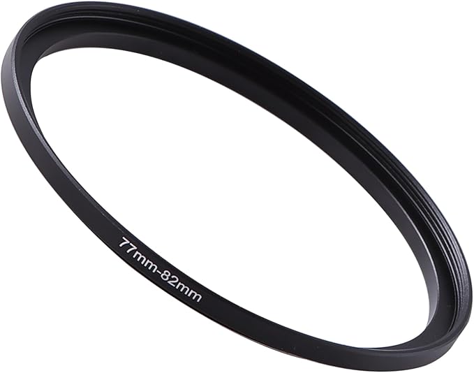 77-82mm Step-Up Ring Adapter, 77mm to 82mm Step Up Filter Ring for 77mm Lens Mount 82mm for DSLR Lenses and ND UV CPL IR Filters （77-82mm）