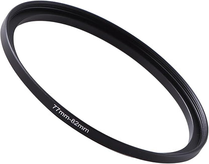 77-82mm Step-Up Ring Adapter, 77mm to 82mm Step Up Filter Ring for 77mm Lens Mount 82mm for DSLR Lenses and ND UV CPL IR Filters （77-82mm）