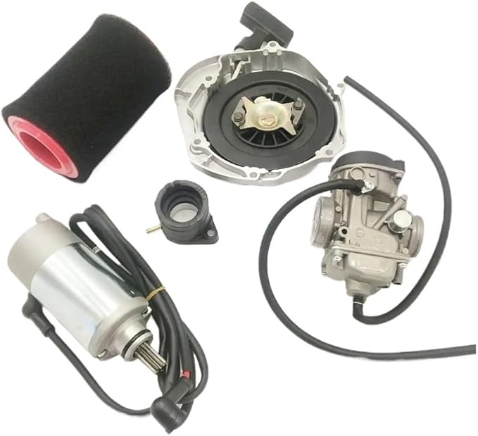 30mm Carburetor& Intake Manifold &Pull Starter &Air Filter & Starter Motor JIANSHE Fit For 250cc ATV QUAD ATV250 JS250