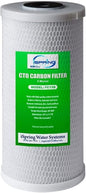 iSpring FC15B High Capacity Activated CTO Carbon Block Filter for Under Sink and Whole House Water Filtration System, 5-Micron 10"x4.5"