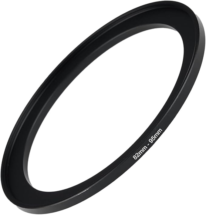 82mm to 95mm Step-up Adapter Rings for Camera Lens Filter Adapter Black Metal Step Down Filter Ring Step-Up Lens Adapter Ring for Filters (82mm-95mm), (NLY001)