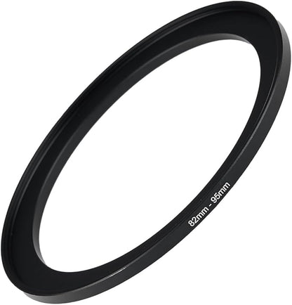 82mm to 95mm Step-up Adapter Rings for Camera Lens Filter Adapter Black Metal Step Down Filter Ring Step-Up Lens Adapter Ring for Filters (82mm-95mm), (NLY001)