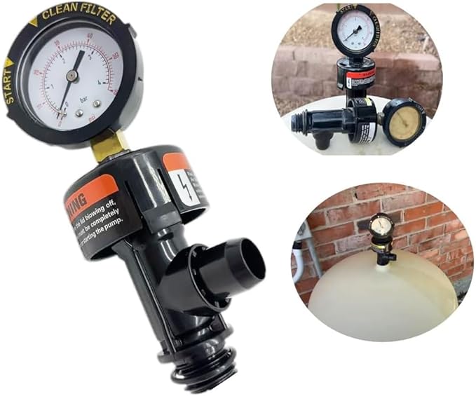 98209803 Release valve assembly with pressure gauge Filter Air Safety Valve Component Compatible with Swimming Pool and Spa Filters