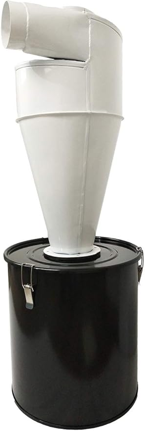 TECHTONGDA Cyclone Dust Separator 5.9inch Outlet for Vacuum Dust Collector Extractor Filter Woodworking with 13.2 Gallon Collection Drum