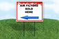Air Filters Sold Here 4Th Of July American Flag Usa Patriotic Red Blue Stars Left Arrow Single Sided 18x24 in. Yard Road Sign w/Stand