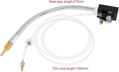 YWY Mist Coolant Lubrication Spray System with Check Valve and Stainless Steel Flexible Pipe for Metal Cutting Engraving Cooling Machine/Air Pipe CNC Lathe Milling Drill