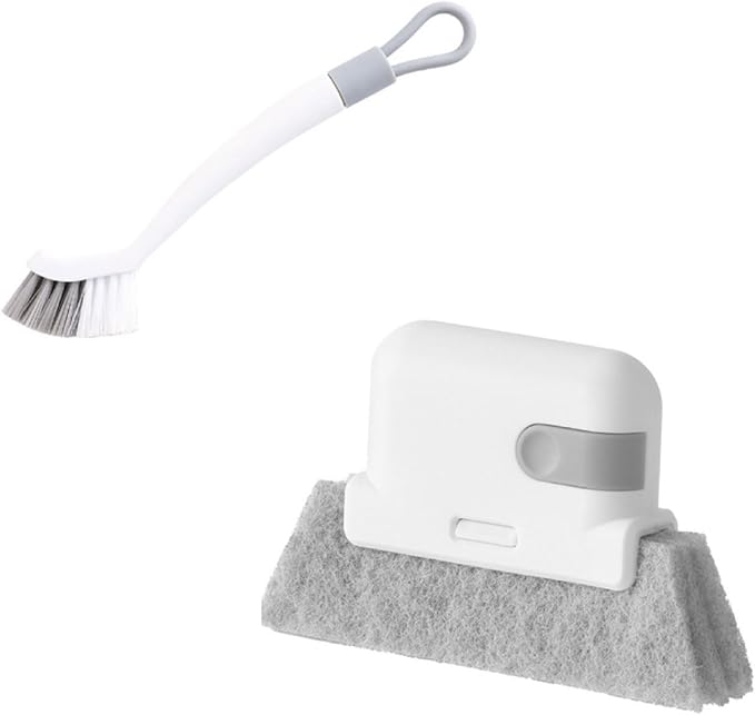 2 in 1 Window Brush Wet and Dry Brushes Window Grooves Scrubber Tools Set Door Track Brush Brush Set Window Track