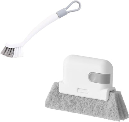2 in 1 Window Brush Wet and Dry Brushes Window Grooves Scrubber Tools Set Door Track Brush Brush Set Window Track