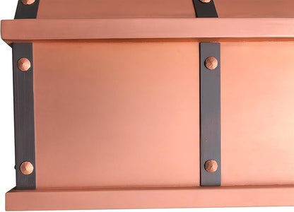 CT Copper Tailor Sloped Copper Vent Hood Island Mount,60'' W,36''H,1260 CFM Exhaust Fan,Stainless Steel Vent,LED Light,Dishwasher-Safe Baffle Filters,VH8TR1