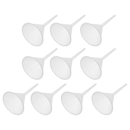 Veemoon 10pcs 90mm Plastic Triangle Funnels Pp Laboratory Filling Funnels Scientific Filter for Lab and Industrial Liquid Transfer