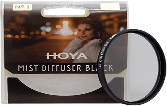 Hoya 62mm Mist Filter Black Diffuser No. 1 - Black Mist Filter for Camera Lenses - Soft Diffusion Effect for Portrait Photography & Cinematic Look, Reduces Contrast & Softens Wrinkles