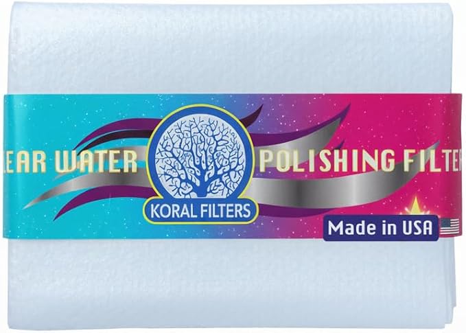 Aquarium Polishing Filter Pad, 200 Micron, 24" x 36", Water Polishing Pad for Crystal Clear Fish Tank, Cut-to-Fit Aquarium Floss Pad, Made in USA (2 Pack)