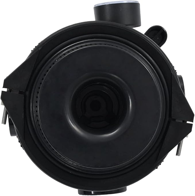 vidaXL 4-way Multiport Valve for Pool Sand Filter - 1.5” Fitting Connectors, ABS Material, With Pressure Gauge - Top-mount - Easy-to-use Lever-action Handle - Black
