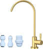 Kitchen Sink Faucet with Pull - Down Sprayer, 2 - Handle 3 - in - 1 Kitchen Sink Filter Faucet, Cold and Hot Mixer Drinking Water Faucet (Filter Faucet, Gold)
