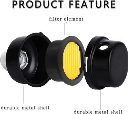 2 Pcs 20mm Air Compressor Silencer Filter, 1/2"Thread Intake Filter Noise Muffler