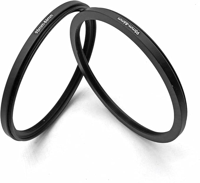 95 to 86mm Metal Step Rings/ 95mm to 86mm Step Down Ring Filter Ring Adapter for 95mm Camera Lens & 86mm UV CPL ND Filters Hoods Caps LingoFoto FS2067