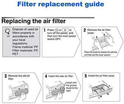 AWO Replacement Projector Air Filter for EPSON ELPAF17 / V13H134A17 EB-G5000,EB-G5100,EB-G5150,EB-G5200W,EB-G5300,EB-G5350,EB-G5450WU,EB-G5500,EB-G5600,EB-G5650W,EB-G5750WU,EB-G5800,EB-G5900,EB-G5950