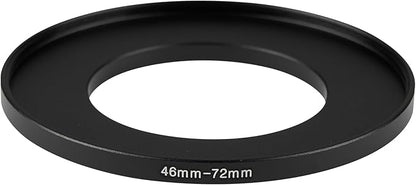 46-72mm Metal Step-Up Ring Adapter Compatible with Mirrorless Cameras DSLR Lens, UV CPL ND Filter Thread Converter, Black