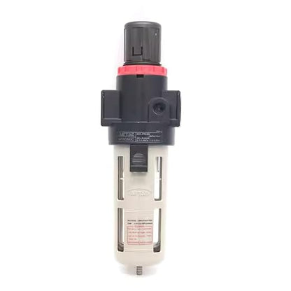 Compressed Air Pressure Filter Regulator Airtac BFR3000-C 3/8'' NPT 0-140 PSI Combo Piggybac Adjustable,Bracket,Gauge Semi-Auto Drain
