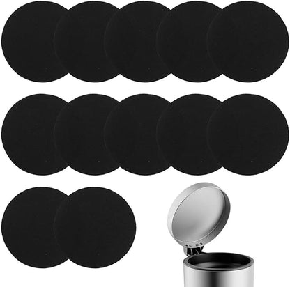 Compost Filters 12-Pack, 7.25 Inch Round Charcoal Filters with Sizing Template for Compost Bin Bucket Countertop Kitchen