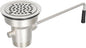 3-1/2 Inch Commercial Sink Drain with Twist Handle Kitchen Sink Opening Waste Drain Valve Stopper Prevents Sink Clogged Overflow for 1/2/3 Compartment Sink Style Drains