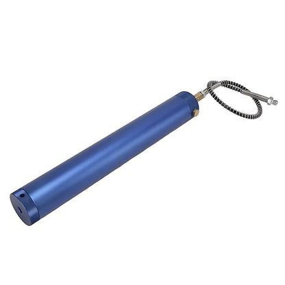 High Pressure Air Filter Oil Water Separator, Compressor Filtration System, 4500psi Aluminium Alloy L340mm OD50mm Blue, Oil Water Filter with Safety Valve for Diving and Industrial