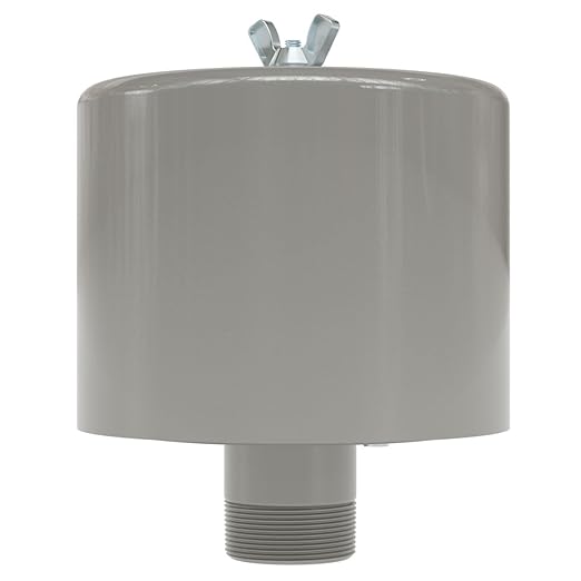 Solberg FS-19P-125™ Inlet Compressor Air Filter Silencer, 1-1/4" MPT Outlet, 6-5/8" Height, 6" Diameter, 70 SCFM, Made in the USA