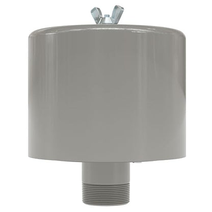 Solberg FS-19P-125™ Inlet Compressor Air Filter Silencer, 1-1/4" MPT Outlet, 6-5/8" Height, 6" Diameter, 70 SCFM, Made in the USA