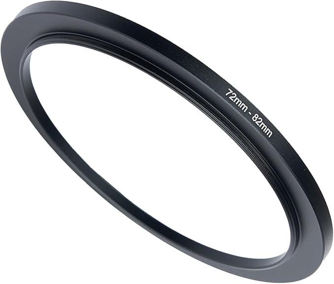 72mm to 82mm Step-up Adapter Rings Filter Adapter Black Metal Step Down Filter Ring Adapter Compatible with All Brand UV CPL ND Camera Lens Filter Stepping Rings (72mm-82mm)