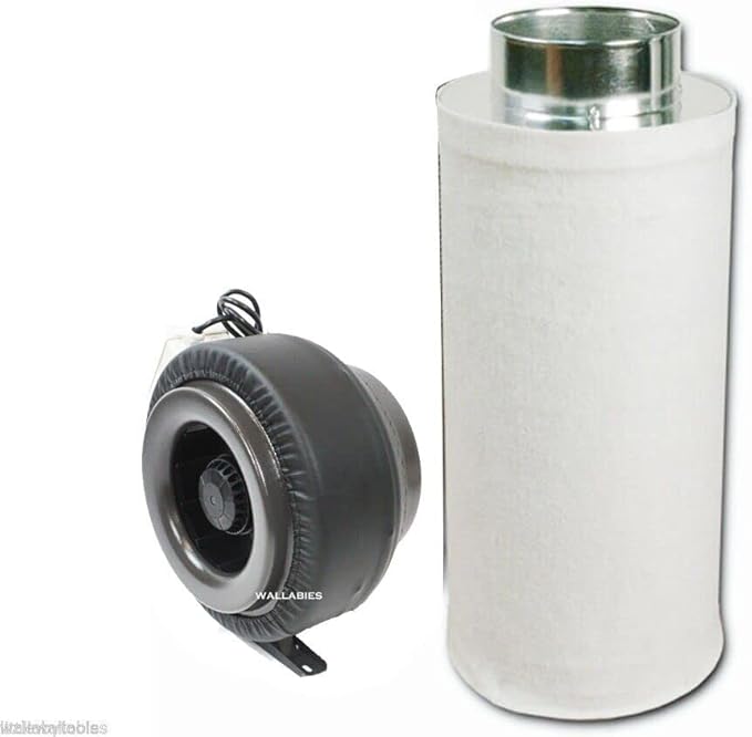 ARC-POWER 8" x 40" Hydro Activated Carbon Scrubber Odor Control Filter with 8" Inline Fan