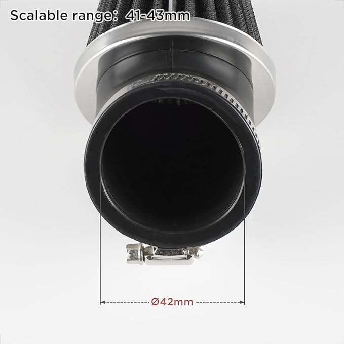 Evermotor Motorcycle Air Filter, 41mm 42mm 43mm Filter for 50cc 70cc 90cc 110cc 125cc 150cc Carb Filter GY6,Moped,ATV