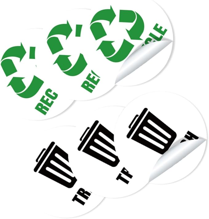 Self-Adhesive Garbage Classification Label Stickers for Waste Bins Eco-Friendly Decals for Easy Sorting Home and Office