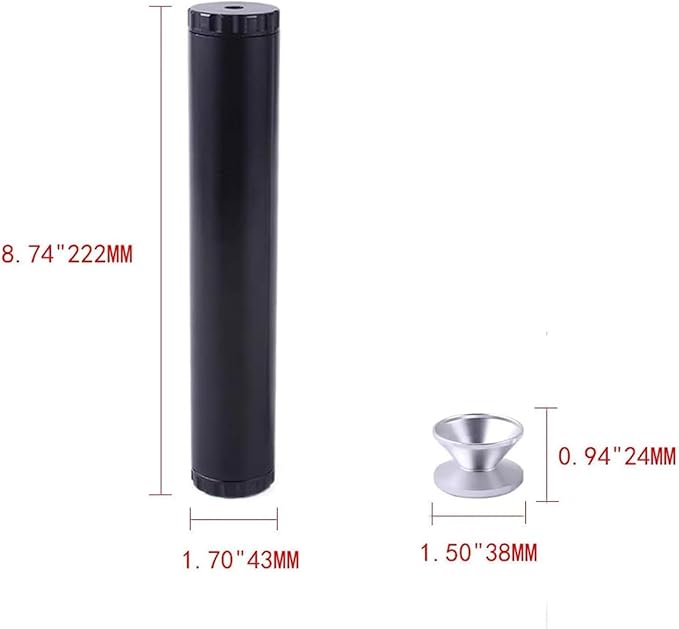 Aluminum Fuel Filter Cleaning Kit in Black | 1/2" x 28 Thread with Multiple End Caps | Industrial-Grade Automotive Maintenance Tool for Fuel System