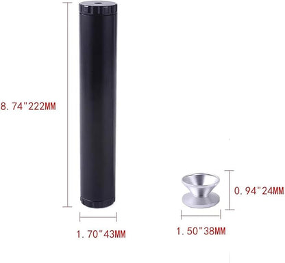 Aluminum Fuel Filter Cleaning Kit in Black | 1/2" x 28 Thread with Multiple End Caps | Industrial-Grade Automotive Maintenance Tool for Fuel System