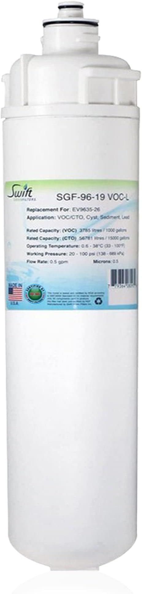 Swift Green Filters SGF-96-19 VOC-L Replacement water filter for Everpure EV9635-26, EP25, EP15 (2 Pack)