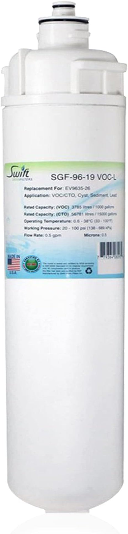 Swift Green Filters SGF-96-19 VOC-L Replacement water filter for Everpure EV9635-26, EP25, EP15 (2 Pack)