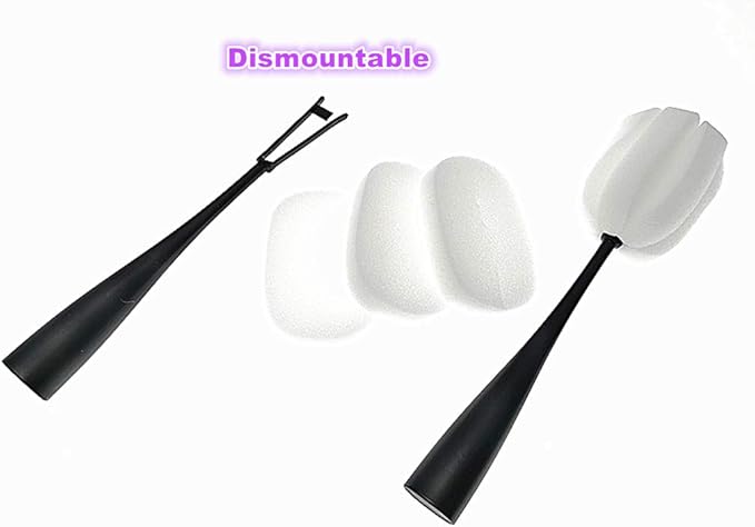 Long Handle Cup Bottle Cleaning Brush Sponge Pot Cleaner Scourer Washer(2pcs)