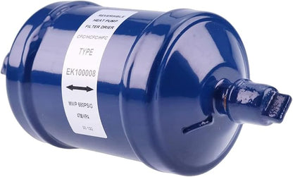 3/8'' Bi-Flow SAE Sweat Liquid Line Filter Drier Heat Pump SFK-083S 92070 for Refrigerant HCFC HFC Straight Cool Air Conditioners R502 R507 R404A from 1 to 5 Tons