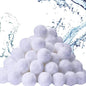 1.5 lbs Pool Filter Balls for Sand Filter, Reusable Pool Sand Filter Balls, Efficient Pool Fiber Filter Balls, Blue Filter Media Balls for Pool (Equals 55lbs Pool Filter Sand) (1, White)