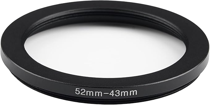 52mm Lens to 37mm Camera Lens Adapter 52mm to 37mm Step Down Ring Adapter Ring for All Brands of UV ND CPL, with Premium Lens Wiping Cloth 2 Pack (52mm-37mm)
