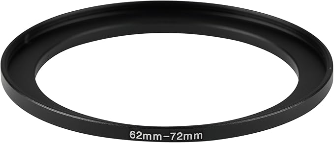 62-72mm Metal Step-Up/Down Ring Adapter Compatible with Mirrorless Cameras DSLR Lens, UV CPL ND Filter Thread Converter, Black