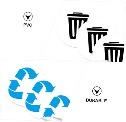 DECHOUS 1set Self-Adhesive Garbage Sorting Label Stickers of Waste Container Decals PVC Decals for Classification Office Outdoor Use