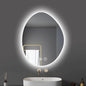 Illuminated LED Bathroom Mirror 500x800mm Wall Mounted Smart Vanity Mirror with Demister Pad Energy-Saving Three-Color Light Multifunctional Backlit Design