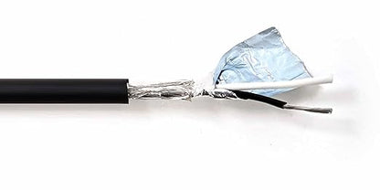 2C 20AWG AMSB Shielded Cable Wire (UL2464) - Highly Flexible Str TC, PVC Ins, OS+TC BRD, PVC JKT for CNC Machine, Stepper Motor, VFD Spindle (Matte Black 100FT)