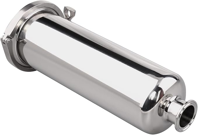 DERNORD 1.5 Inch Tri-Clamp Filter - SS304 Sanitary Fittings Inline Straight Strainer with 60 Mesh Stainless Screen