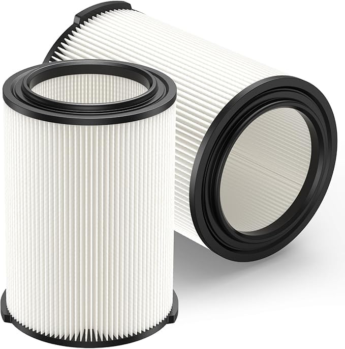 2-pack Wet/dry Vac VF4000 Replacement Filter for 72947 Wet Dry 5 to 20 Gal Vacuum Cleaner
